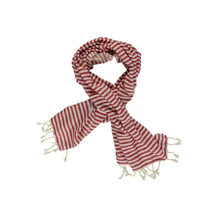 Anza Red Mediterranean Turkish Towel twisted