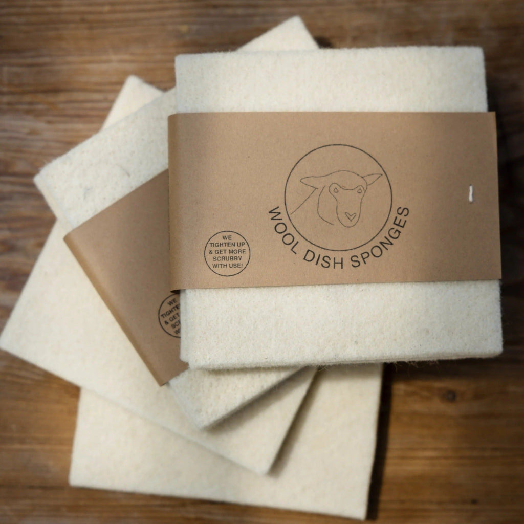 Full Circle Wool Natural Wool Dish Sponge Set of 2