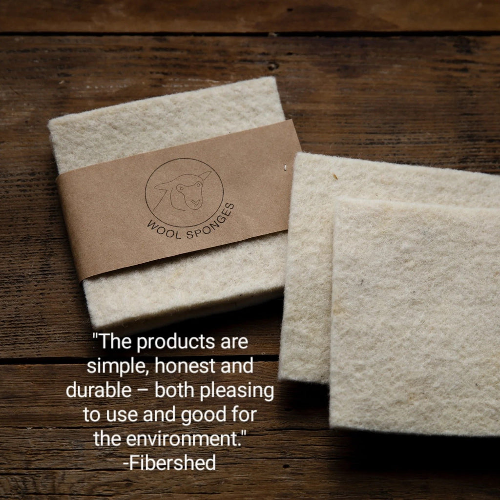 Full Circle Wool Natural Wool Dish Sponge Set of 2