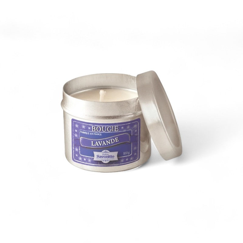 Maitre Savonitto Lavender Candle in Aluminum Tin