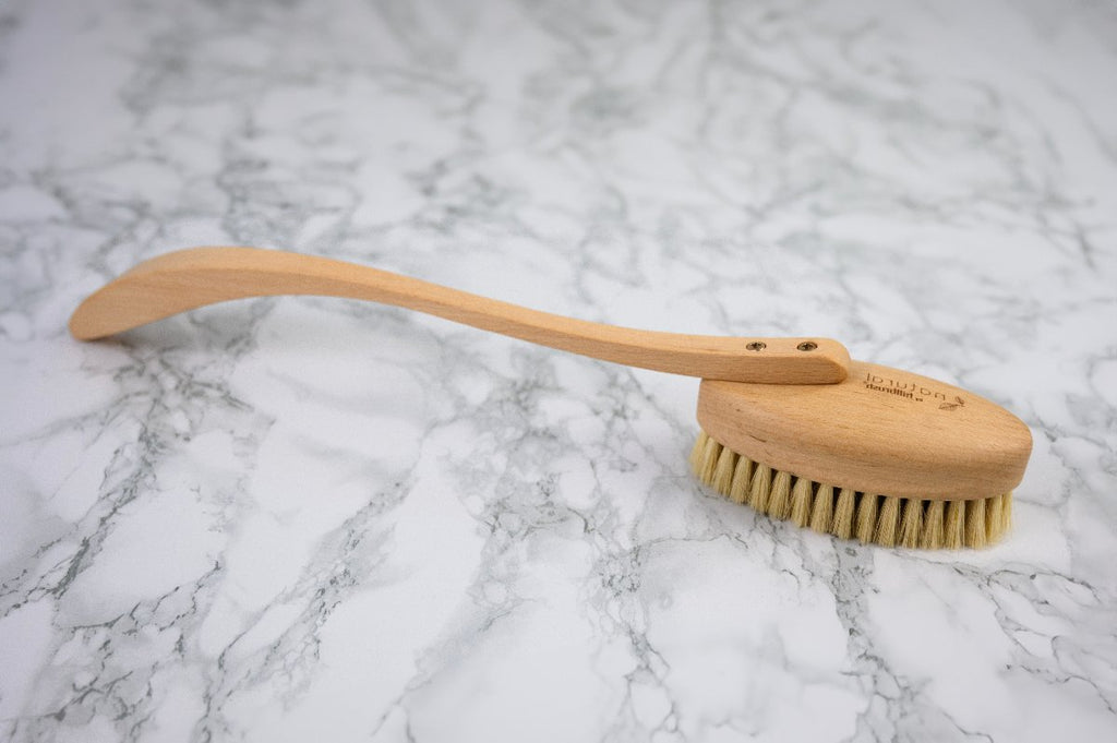 Natural by Hillbrush Stiff Long Handled Bath Brush