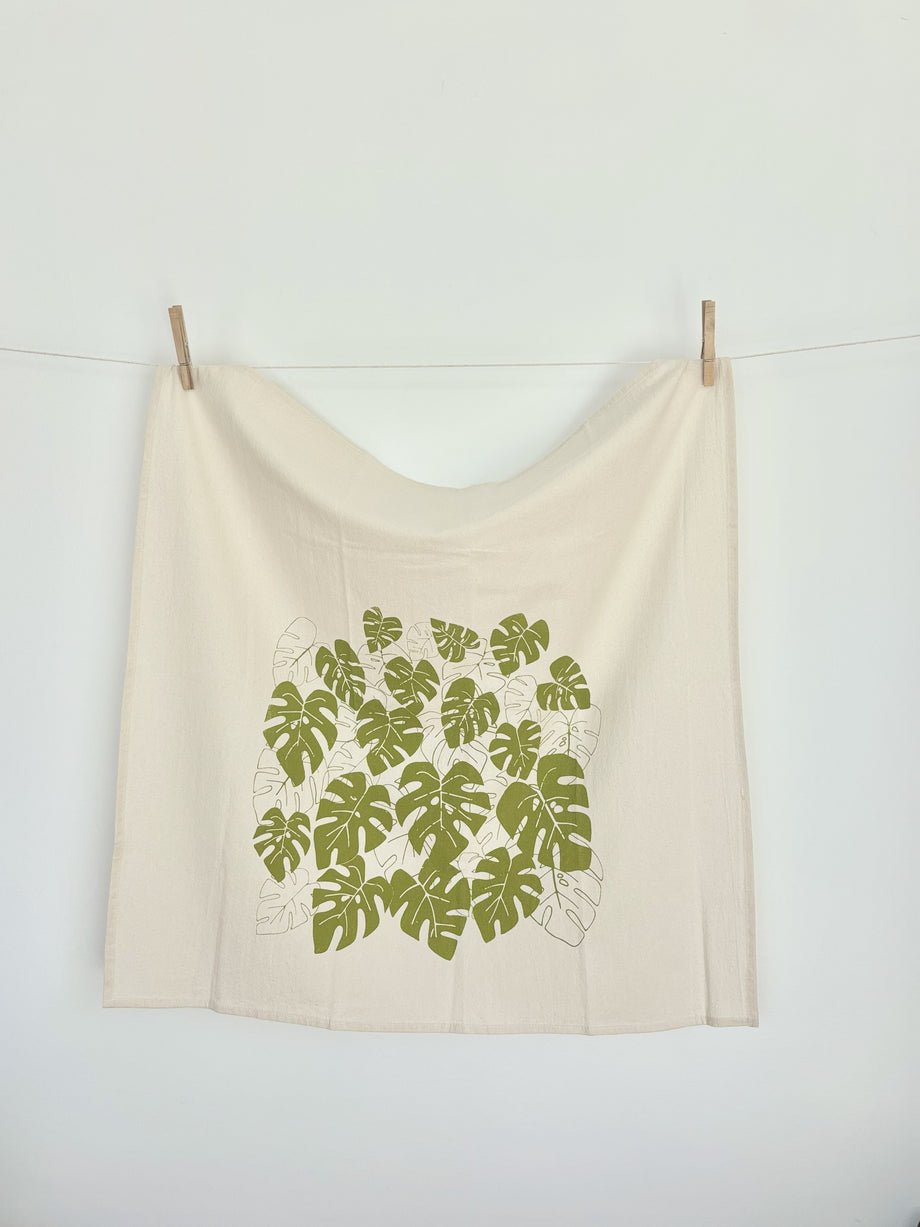 monstera deliciosa bath towels Monstera Tea Towel – Thomson Home